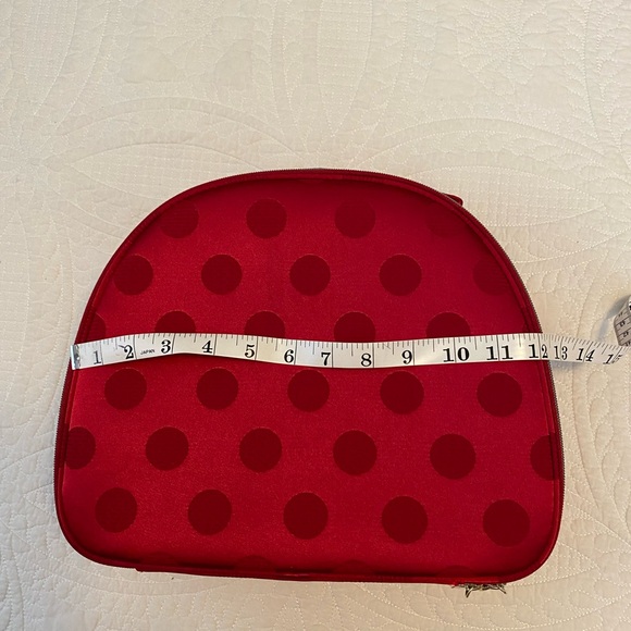 Estee Lauder Red Polka Dot Cosmetic Bag or Travel Bag. Brand New Never Used. - Picture 8 of 10